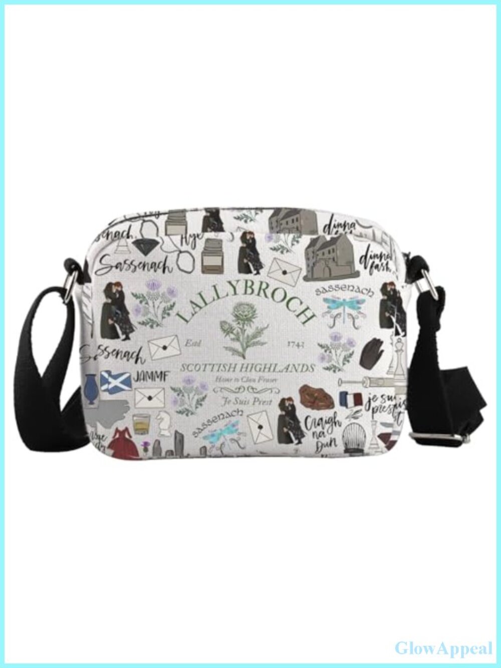 Women's Canvas Crossbody Bag Messenger Gift Adjustable Strap